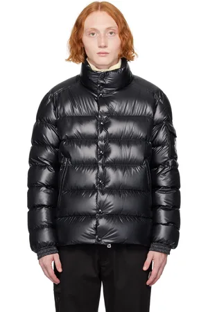 Moncler Blouson court Lule bleu marine rembourré en duvet
