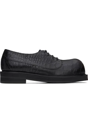 No Idea Derbys noirs gaufrés façon croco - Big Foot