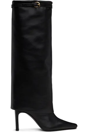 Staud Bottes hautes à talon bottier noires à col replié - Wally