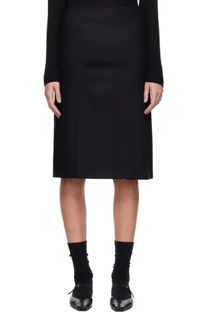 Loulou de Saison Jupe midi Helmi noire