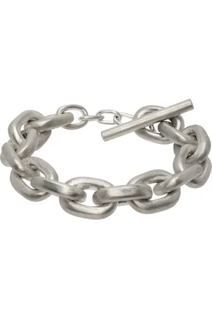 PARTS OF FOUR Bracelet-chainette argenté à fermoir à traverse