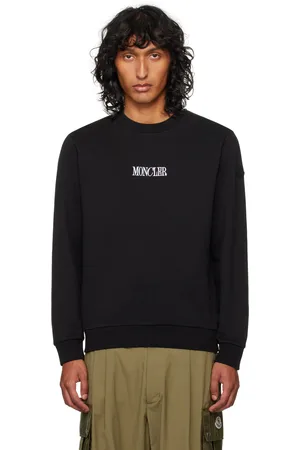 Moncler Pull molletonné noir à logos