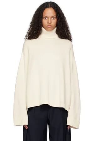 The Frankie Shop Col roulé trapèze Rhea blanc cassé
