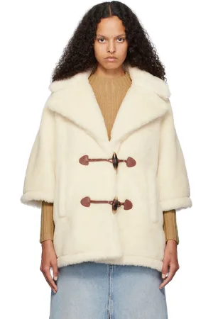 Max Mara Blouson George1 blanc cassé en fourrure synthétique