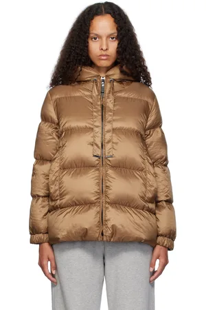 Max Mara Blouson Seie brun rembourré en duvet - The Cube