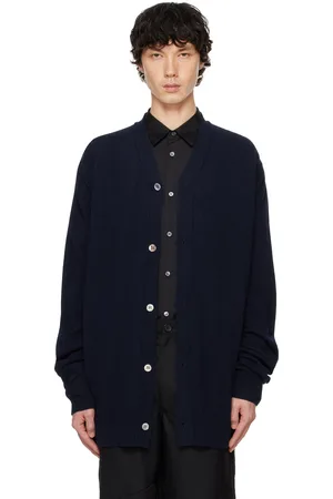 Comme des Garçons Cardigan bleu marine en laine