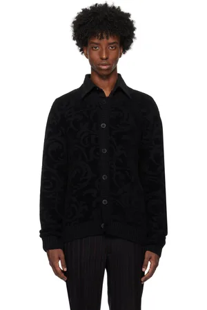 Ernest W. Baker Cardigan noir à motif contrastant