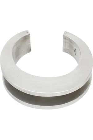 PARTS OF FOUR Bracelet sculptural argenté à découpe horizontale - Crescent