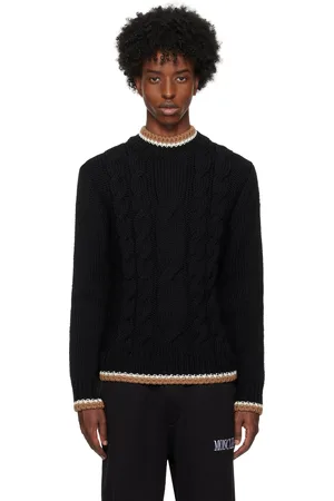 Moncler Pull noir en laine vierge