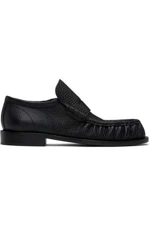 DRIES VAN NOTEN Flâneurs noirs en cuir