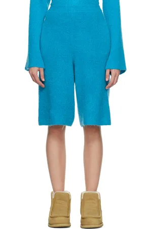 J.W.Anderson Short bleu en tricot