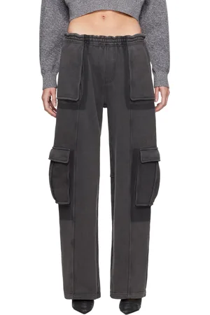 Alexander Wang Pantalon de survêtement cargo surdimensionné gris