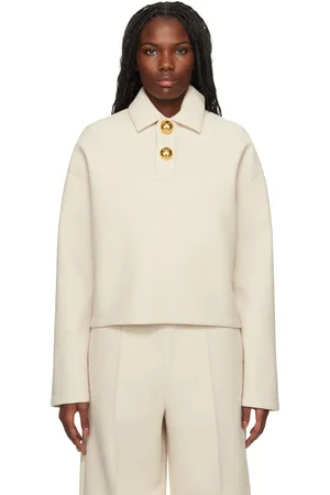 Ami Polo écourté beige à logo