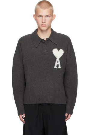 Ami Polo gris à logo Ami de cœur