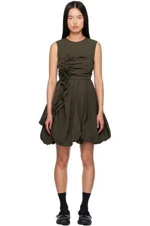 Cecilie Bahnsen Robe courte Olivia verte