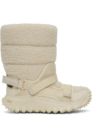Moncler Bottes Trailgrip Chalet blanc cassé à membrane en GORE-TEX®