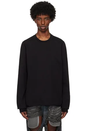 Rick Owens Pull molletonné noir à bord roulé - Porterville