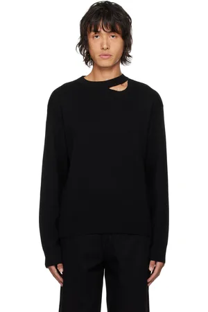 LGN LOUIS GABRIEL NOUCHI Pull noir à découpe asymétrique