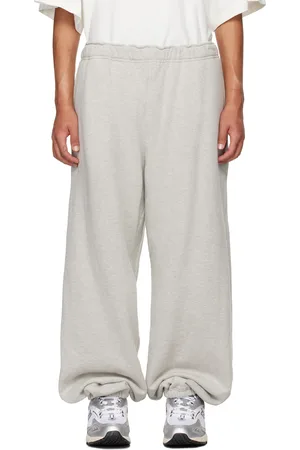 Hed Mayner Pantalon de survêtement gris en jersey bouclette