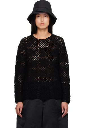 Comme des Garçons Pull noir en crochet