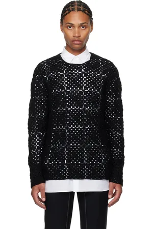 Comme des Garçons Pull noir en crochet
