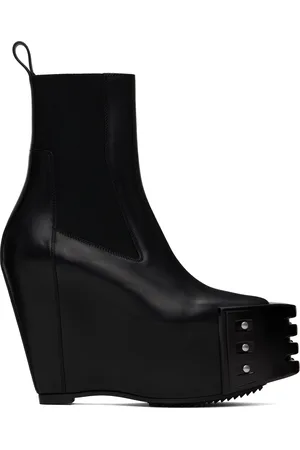 Rick Owens Bottines Beatle compensées noires à plaque à clous - Porterville