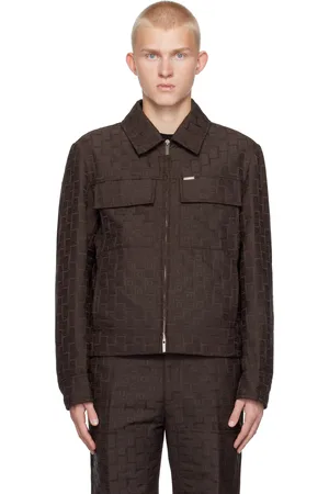 Salvatore Ferragamo Blouson brun à monogrammes