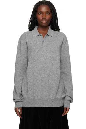 Comme des Garçons Polo gris en tricot