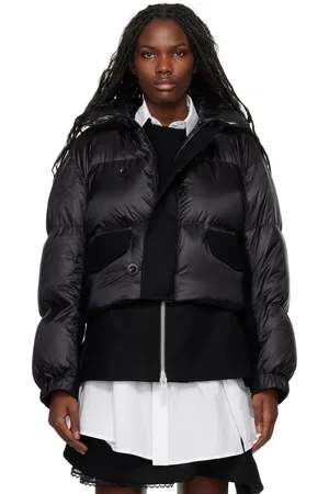 SACAI Blouson matelassé noir rembourré en duvet