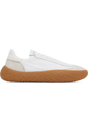 Bottega Veneta Baskets blanches en nylon et en suède