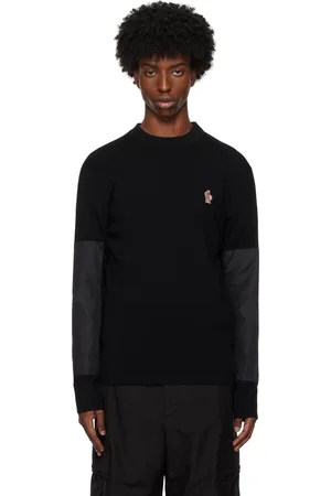 Moncler Pull Girocollo noir en tricot simple