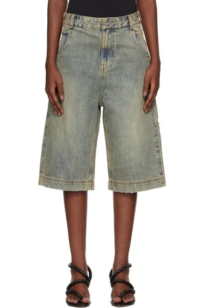 Entire Studios Short bleu en denim