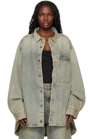 Entire Studios Chemise Herculean bleue en denim