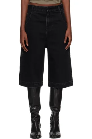 Entire Studios Short noir en denim
