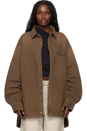 Entire Studios Chemise Herculean brune en denim