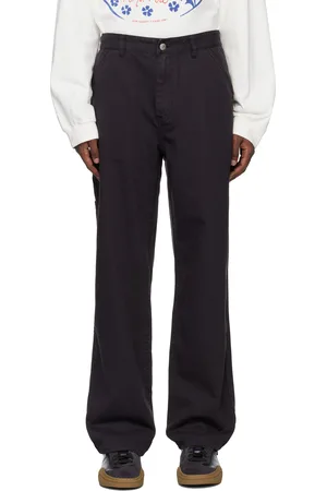 AWAKE NY Pantalon de peintre teint en plongée noir en coton