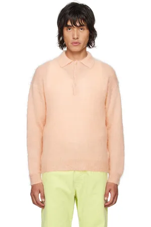 Auralee Polo rose en mohair super kid