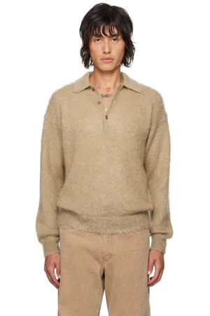 Auralee Polo beige en mohair super kid