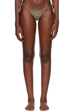 Frankies Bikinis Culotte de bikini Divine Skimpy brun et noir