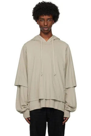 Rick Owens Pull à capuche Hustler blanc cassé - Porterville