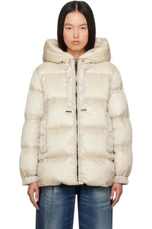 Max Mara Blouson Seia beige rembourré en duvet - The Cube