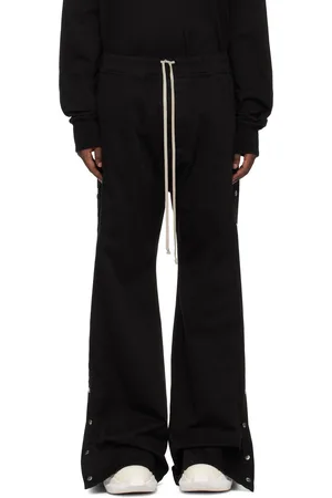 Rick Owens Pantalon noir à fentes à boutons-pression - Porterville
