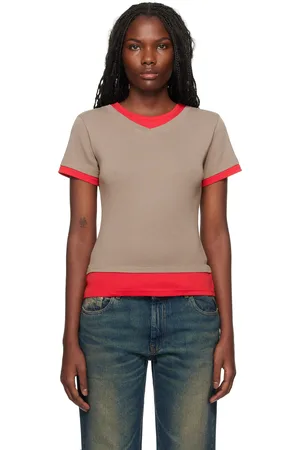 Gimaguas T-shirt Rio taupe et rouge