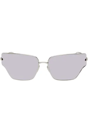 Loewe Lunettes de soleil enveloppantes argentées