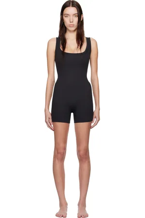 SKIMS Combishort noir - Cotton Rib