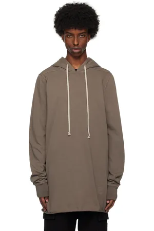 Rick Owens Pull à capuche gris - Porterville