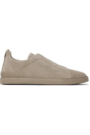 Ermenegildo Zegna Baskets Triple Stitch™ taupe en suède