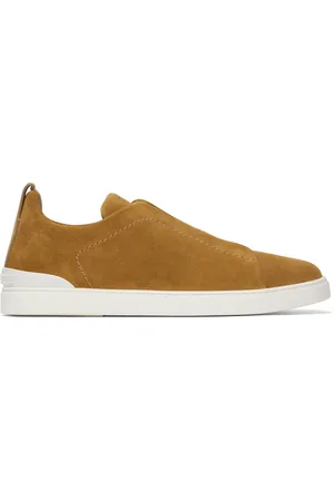 Ermenegildo Zegna Baskets Triple Stitch™ brun clair en suède