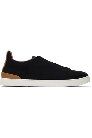 Ermenegildo Zegna Baskets Triple Stitch™ noires en laine - #UseTheExisting™