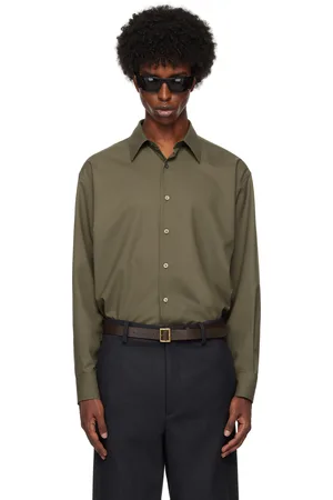 Auralee Chemise kaki en laine froide superfine